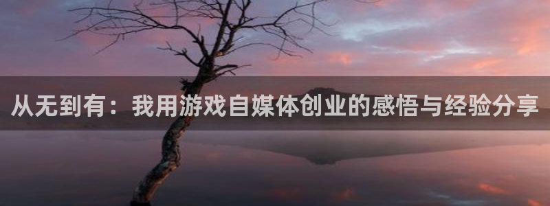 天美娱乐线路测试：从无到有：我用游戏自媒体创业的感悟与经验分